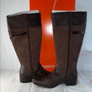 EASY SPIRIT DOMINA ROUND TOE KNEE HIGH BOOTS FTL-11-049